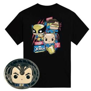 Funko POP!  X-Men T-Shirt & Xavier Pin Collector Corps Box NEW 3XL 20th Anniv